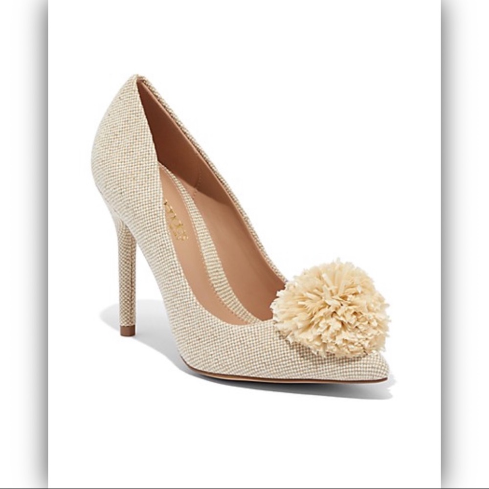 Beige heels with PomPom size 8 - Picture 7 of 7